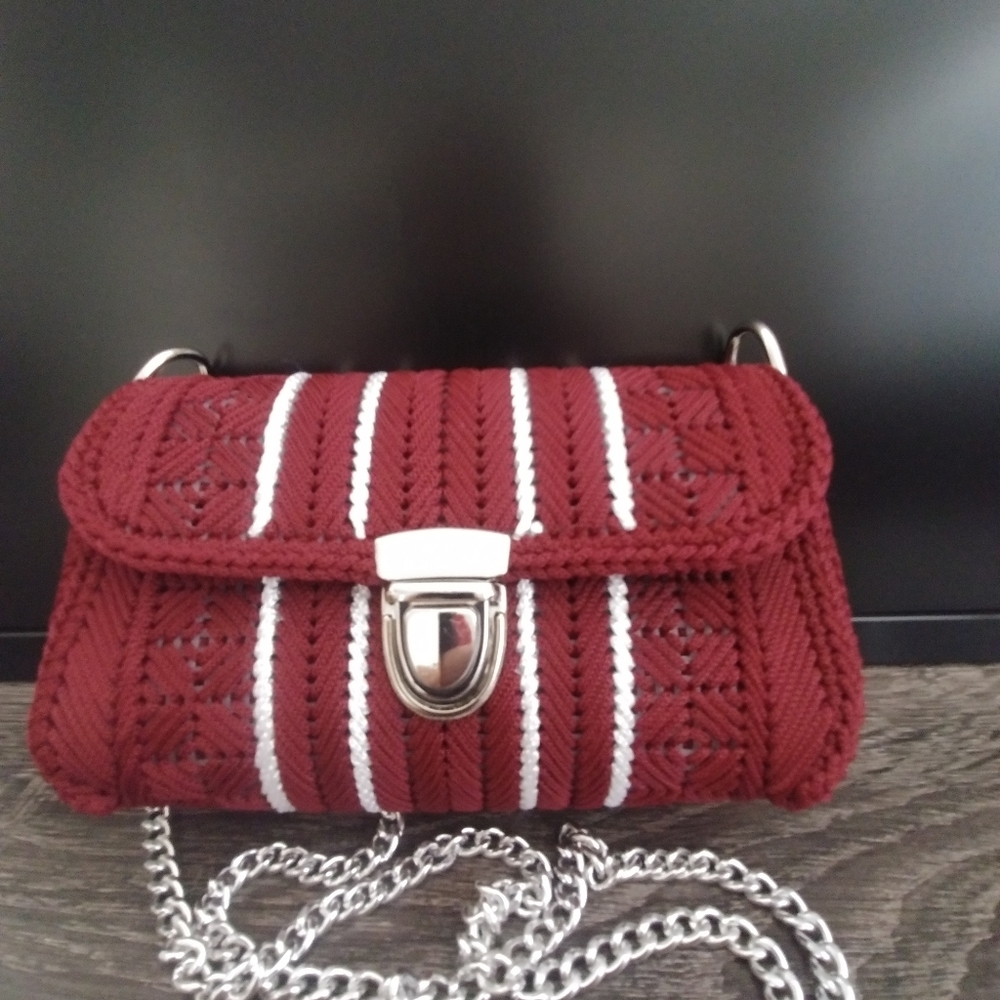 Handmade Bargello Mini Shoulder Bag